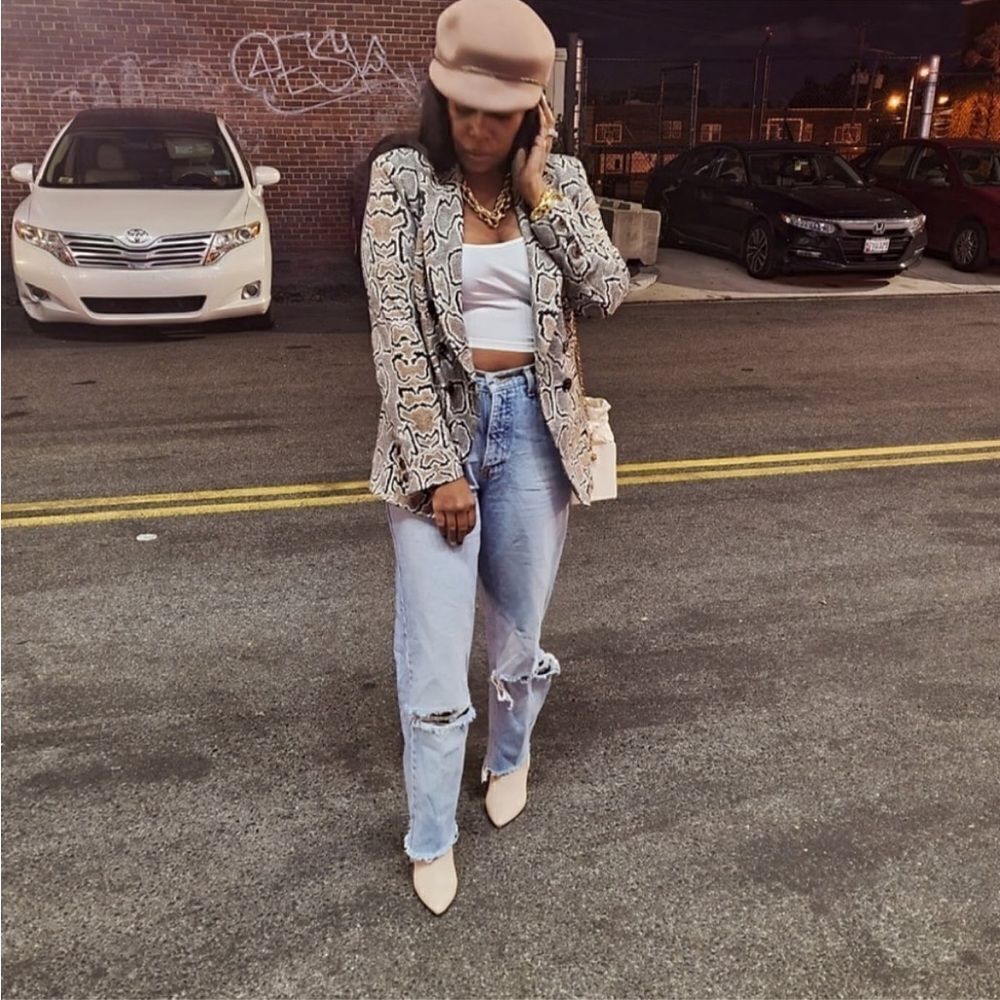 Cabi Python Snakeskin Print Blazer Jacket Animal … - image 2